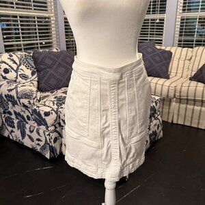 CAbi White Denim Skirt XS